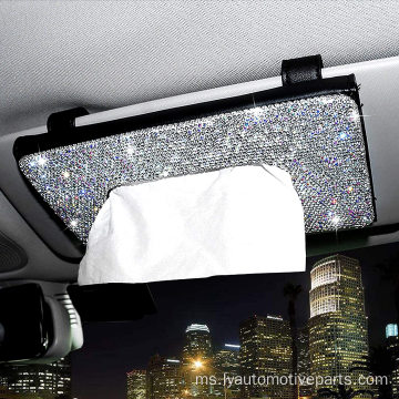 Bling Bling Car Sun Visor Tissue Box